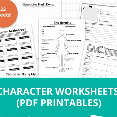 Nanowrimo 30 Day Novel Worksheets Writing Planner Novel Etsy