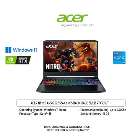 Jual Acer Nitro An Core I H Gb Gb Rtx Ti