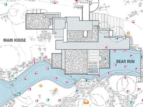 Floor Plan Of Falling Water By Frank Lloyd Wright