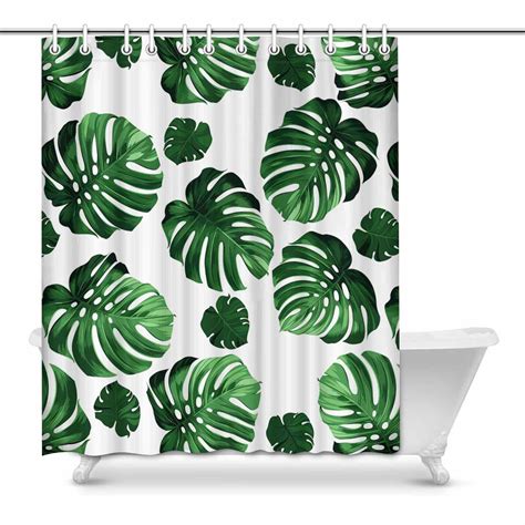 Mkhert Green Tropical Palm Monstera Leaves Hawaiian Jungle Beach Theme