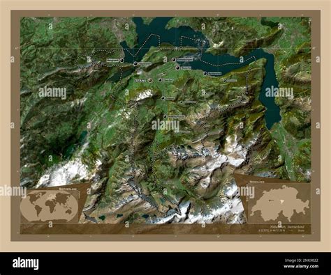 Nidwalden Canton Of Switzerland Low Resolution Satellite Map