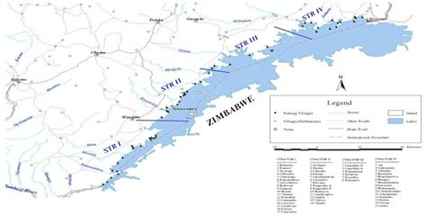 Map of Lake Kariba showing its Strata. Source: Lake Kariba Fisheries ...