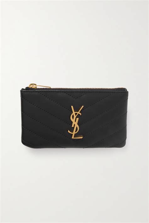 Saint Laurent Cassandre Quilted Leather Wallet Black Shopstyle