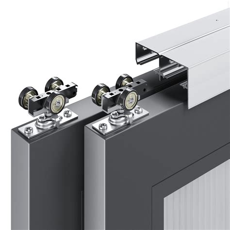 Easelife 5ft 60in Bypass Double Sliding Pocket Door Hardware Kit Commercial Grade Aluminum