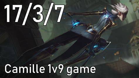 Hard Carry Camille 1v9 Game Camille Gameplay Youtube