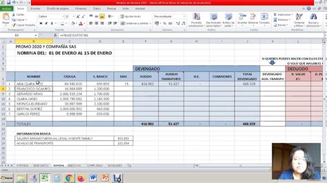 Formato De Nomina Excel