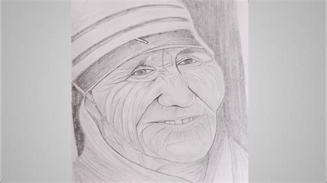 How To Draw Mother Teresa Easy Mother Teresa Pencil Drawing Easy