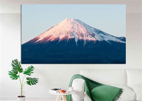 Mount Fuji Snowy Peak Landscape Art Canvas Print | Etsy