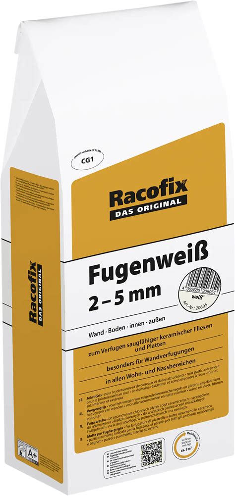 Racofix Fugengrau 2 5 mm weiß 5 kg kaufen Globus Baumarkt