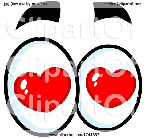 Pair Of Eyes With Hearts By Hit Toon 1744657