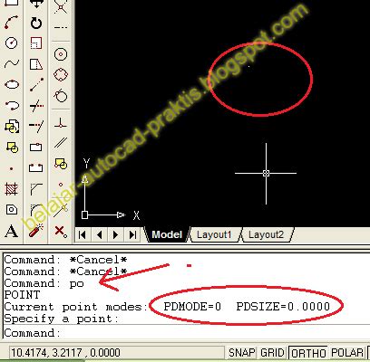 Belajar Autocad Untuk Pemula 15 Fasilitas Drawing POINT Membuat Titik