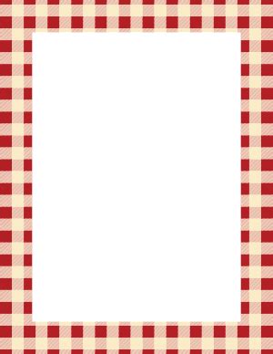 Printable Black And Red Buffalo Plaid Page Border