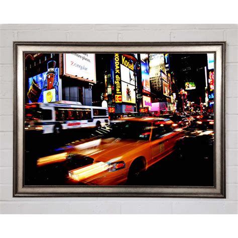 Ebern Designs New York Broadway Cabs Single Picture Frame Art Prints