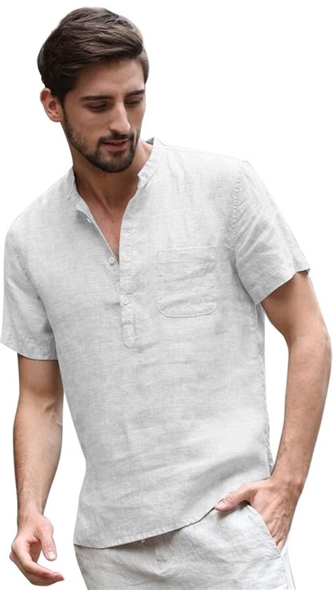 COOFANDY Men S Cotton Linen Henley Shirt Long Sleeve Hippie Casual