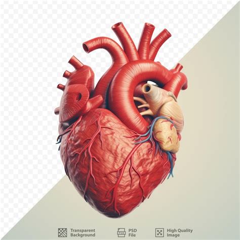 Premium Psd Isolated Human Heart On Transparent Background