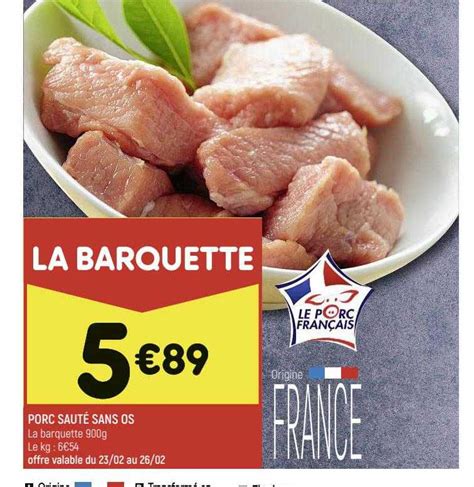 Promo Porc Sauté Sans Os chez Leader Price iCatalogue fr