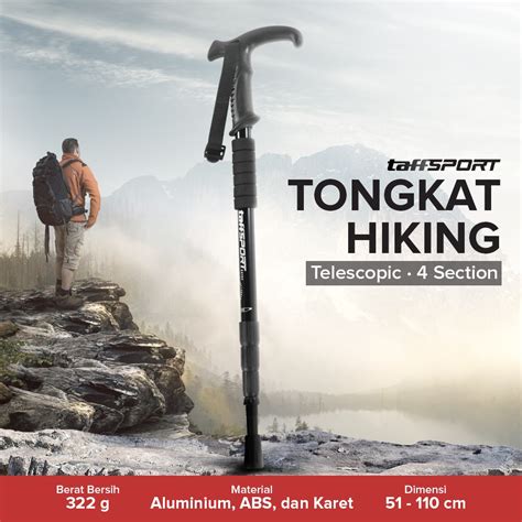 Jual Tongkat Pendaki Gunung Hiking Trekking Pole Telescopic 4 Section