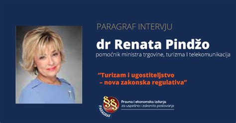 Dr Renata Pind O Intervju O Turizmu I Ugostiteljstvu Nova Zakonska