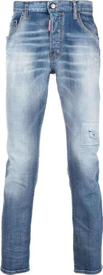 DSQUARED2 Logo Appliqué Straight Leg Jeans ShopStyle