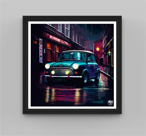 Classic Mini Cooper Print Mini Cooper Wall Art Mini Cooper T Mini