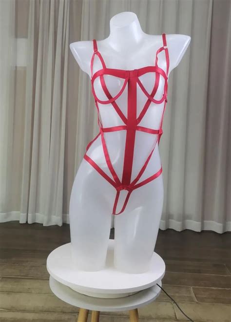 Hot Sale Cross Strappy Underwire Exotic Dancewear Stripper Outfit Bodysuits Sexy Lingerie Women