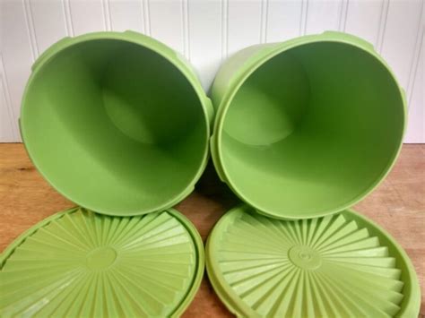 Lime Green Tupperware Canister Set Canister Set Servalier Etsy