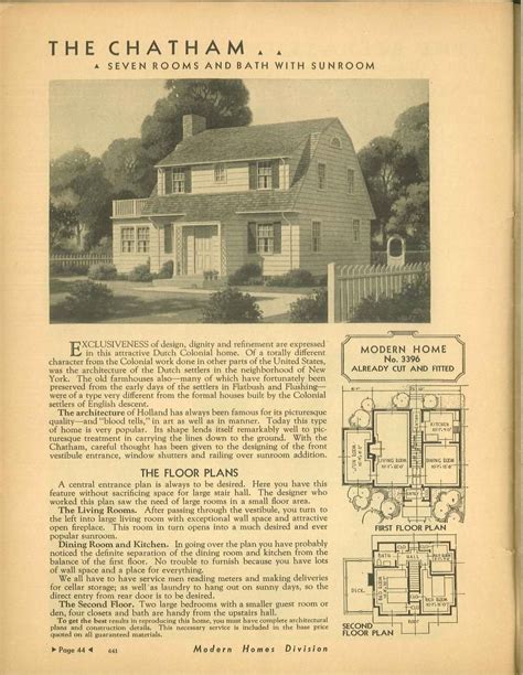 Sears Chatham 1934 3396 1935 3396 1936 1937 3396 1938 Dutch Colonial Homes Vintage