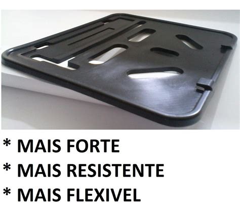 Moldura Suporte Placa Anti Quebra Moto Grande X Cm R Em