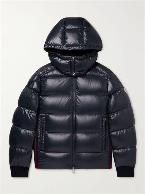 Moncler Lunetiere Webbing Panelled Quilted Nylon Hooded Down Jacket