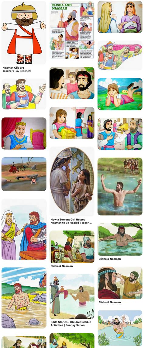 Naaman Dipping In The Jordan Bible Story Clipart Clip Art Library