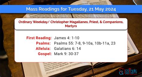 Daily Mass Readings For Tuesday May Catholic Gallery