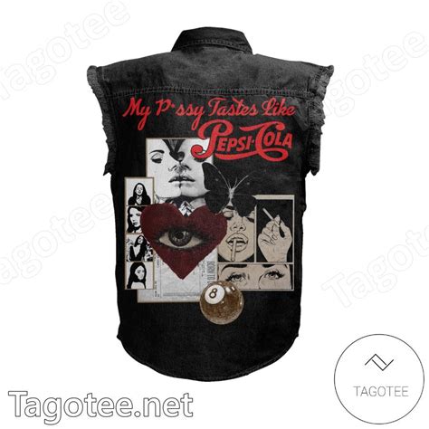 Lana Del Rey My Pussy Tastes Like Pepsi Cola Denim Vest Sleeveless