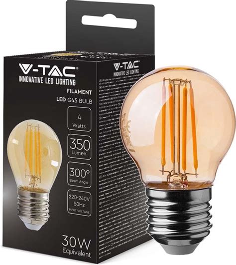 V Tac Vt Pack Filament Led Lampen Kogel E W Lm