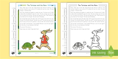 Nd Grade The Tortoise And The Hare Reading Comprehension