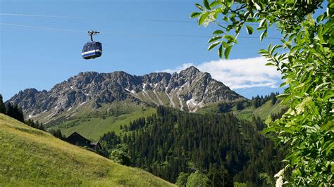 Cable Car Sonntag Stein in the Biosphere Reserve Großes Walsertal