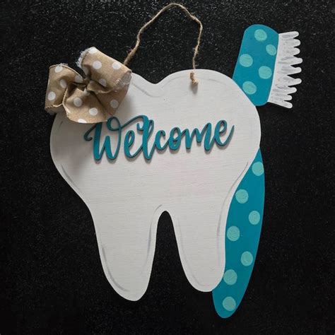 Dentist Office Door Sign Dentist Sign Tooth Door Sign Dentist T