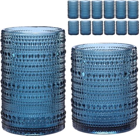 Amazon Polidream Set Of Hobnail Drinking Glasses Oz Beaded