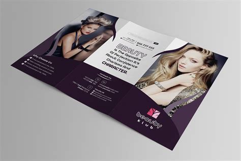 Popular Beauty Salon Tri Fold Trifold Brochure Brochure Beauty Salon