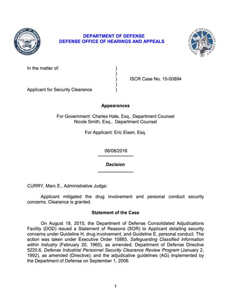 Fillable Online Dod Case Number H Department Of Defense