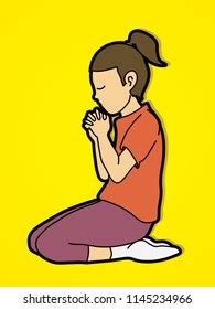 Prayer Christian Praying Graphic Vector Stock Vector Royalty Free