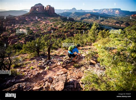 Man Riding Bike In Nature Hi Res Stock Photography And Images Alamy