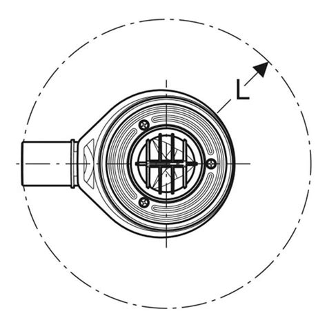 Sifón de ducha Geberit d90 con tapa para descarga de PE 150 583 21 1