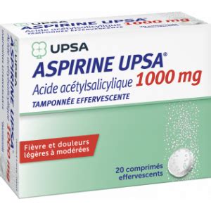 UPSA aspirine 1000 mg 20 comprimés effervescents Pharmacie en