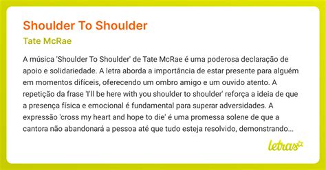 Significado Da Música Shoulder To Shoulder Tate Mcrae Letras Mus Br