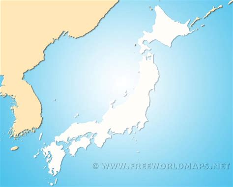 Japan Blank Map - by Freeworldmaps.net