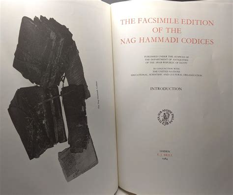 The fac-simile edition of the Nag Hammadi Codices: Introduction - 1984 ...