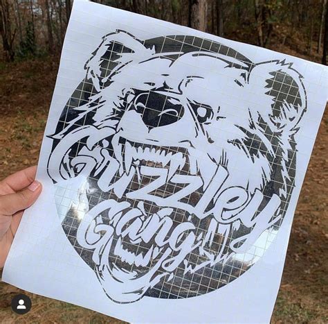 Grizzly Bear Vinyl Decal Grizzly Gang Decal Sticker Etsy