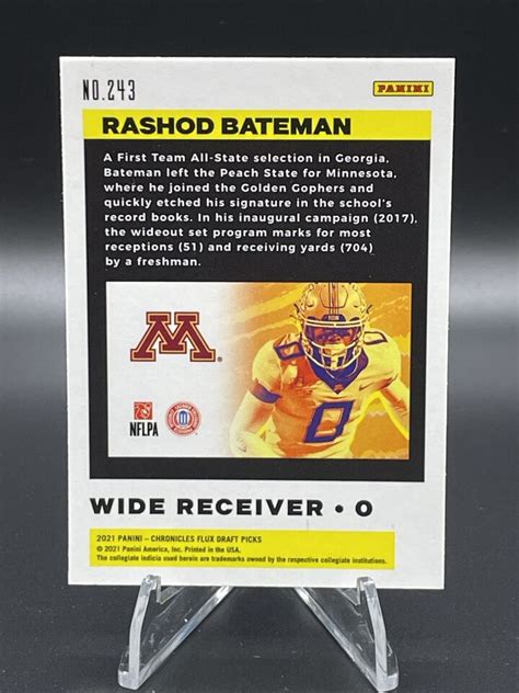 Rashod Bateman Rc Panini Chronicles Draft Picks Flux Rookie