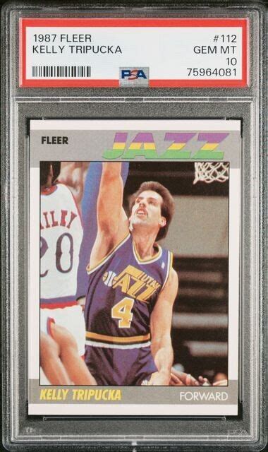 1987 Fleer Basketball Kelly Tripucka 112 Gem Mint PSA 10 EBay