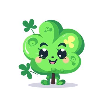 Lindo Trébol Clipart Hoja De Trébol Verde Dibujos Animados Lindo En